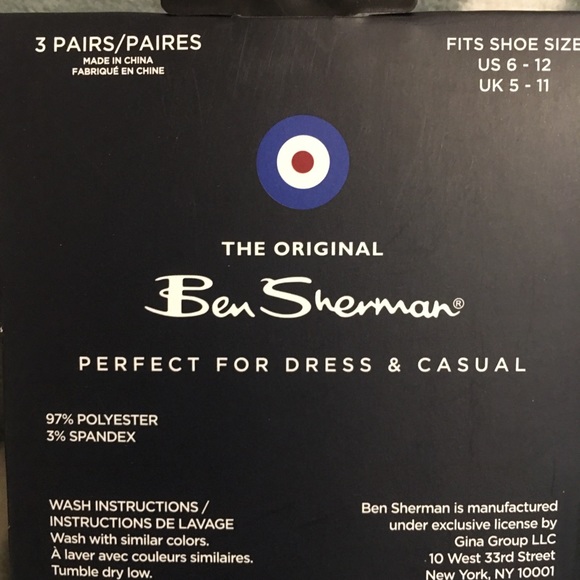 Ben Sherman the original socks 3 pairs size 6-12 - Picture 4 of 5